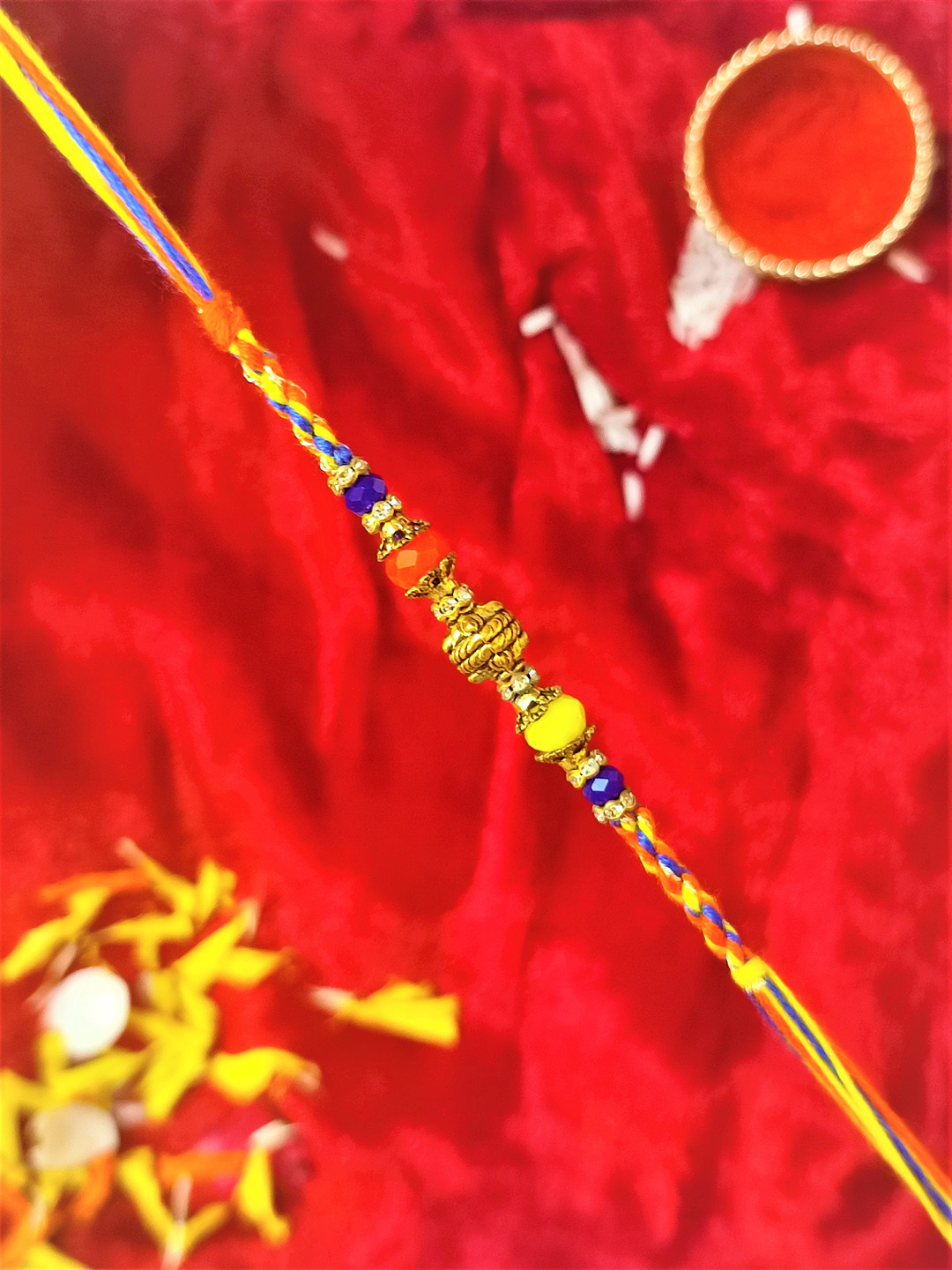 CRAYTON Men Red Crayton Neon Stud Rakhi