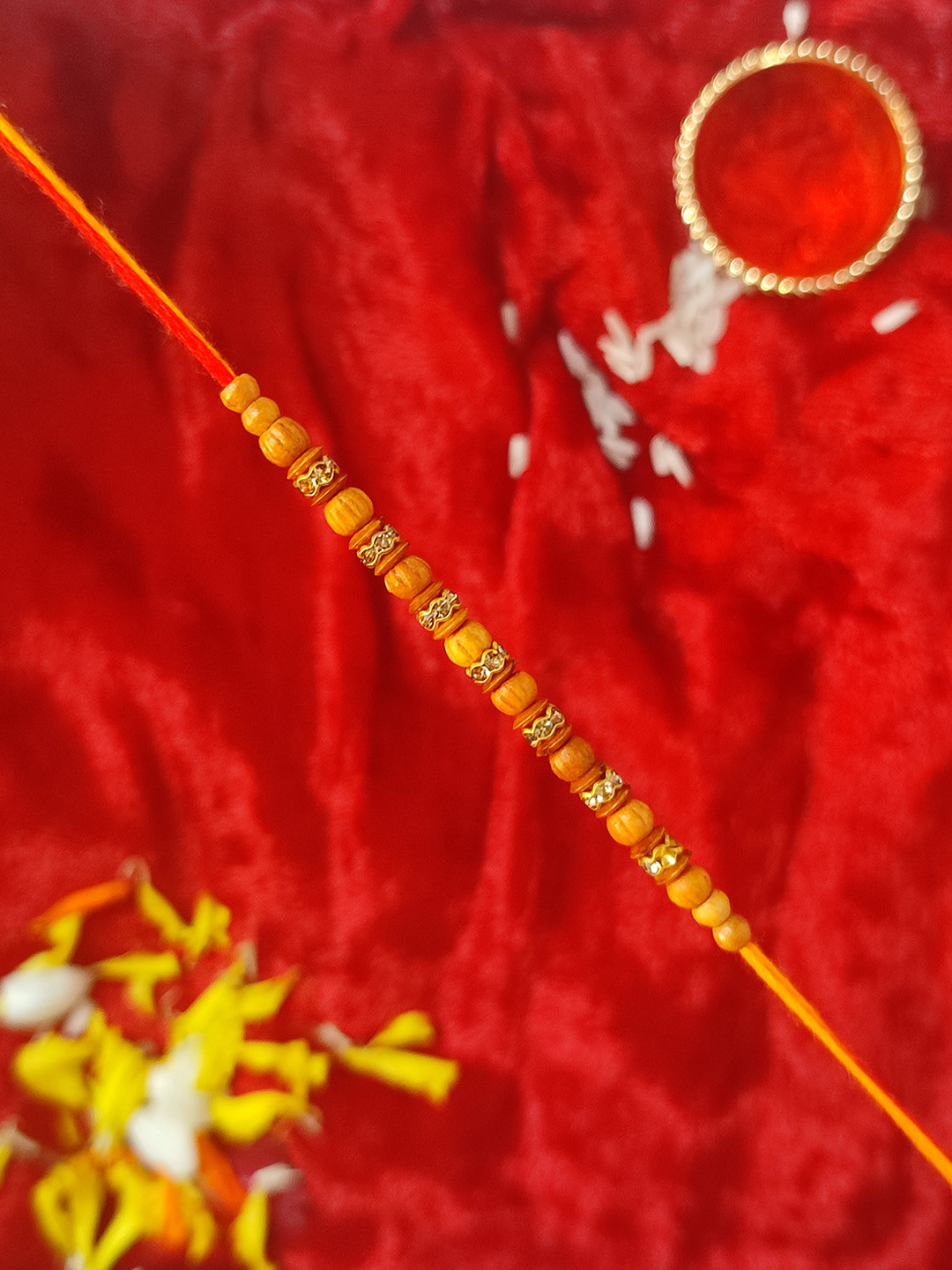 CRAYTON Multicolored Diamond Ring Rakhi