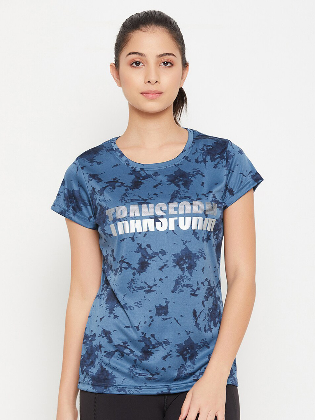 Clovia Women Printed Slim Fit T-shirt