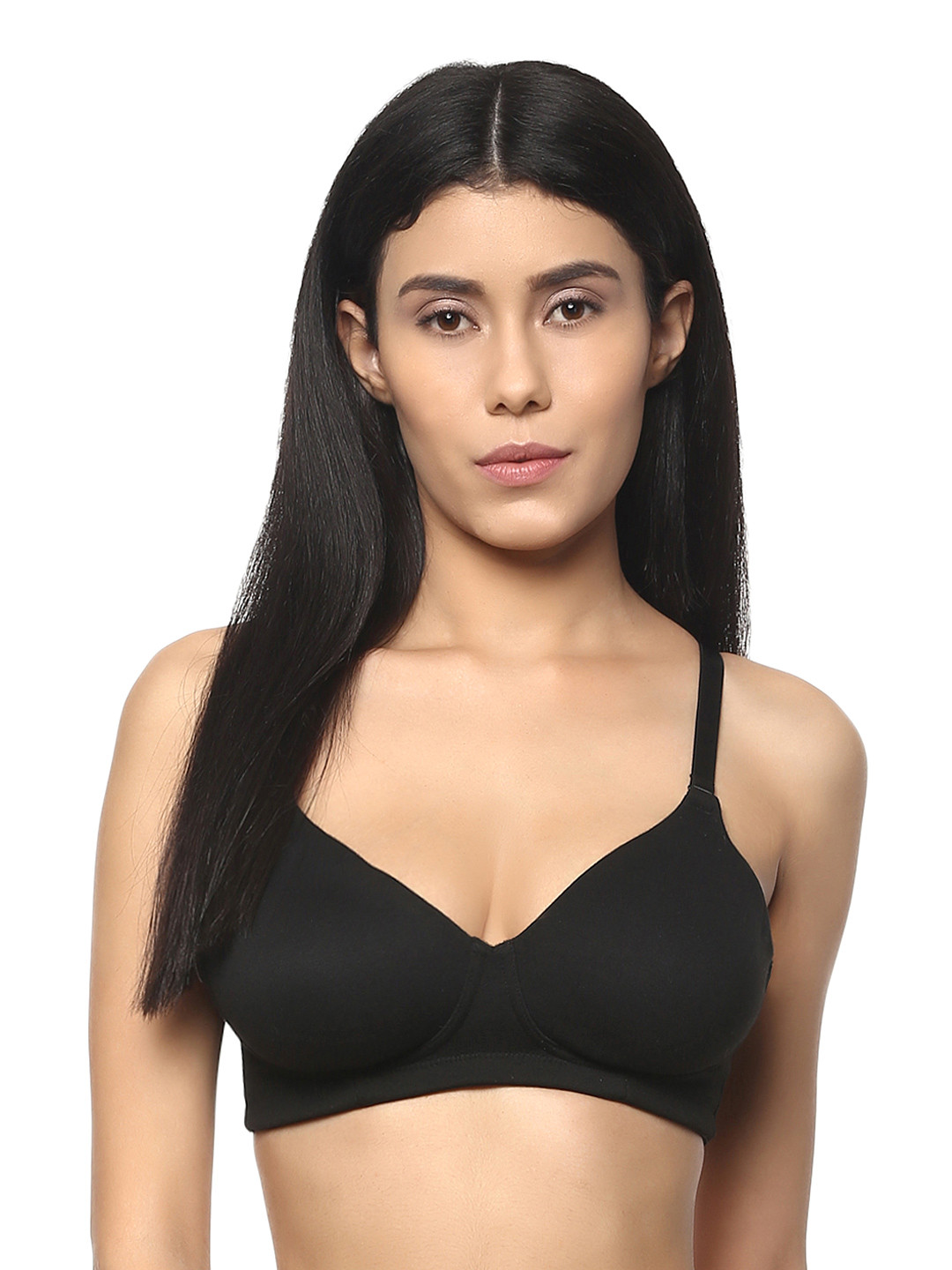 Soie Black Solid Non-Padded T-shirt Bra CB-323BLACK