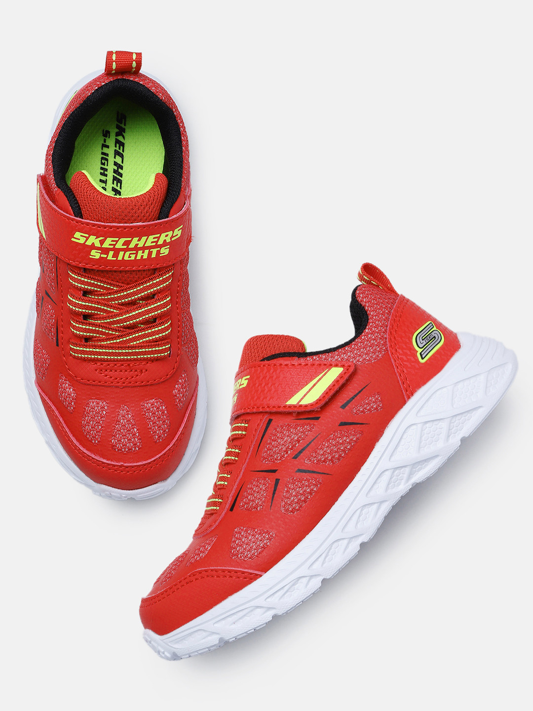 Skechers Boys Dynamic Flash Rezlur LED Lightweight Sneakers