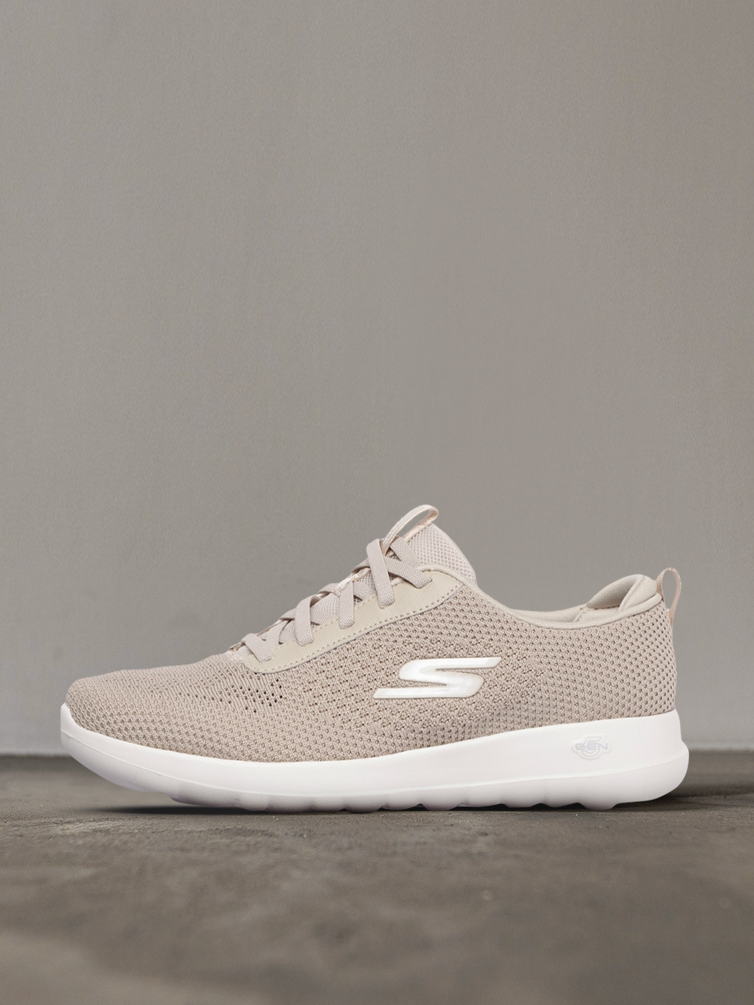 Ladies beige skechers best sale