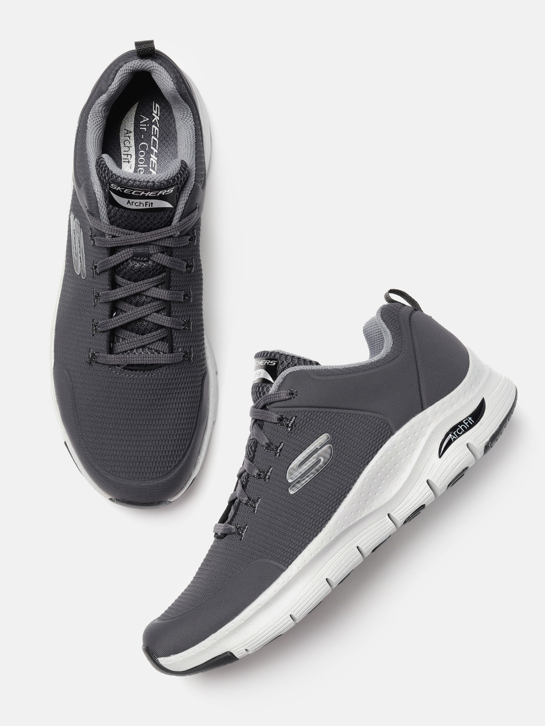 Skechers Men Grey ARCH FIT-TITAN Sneakers