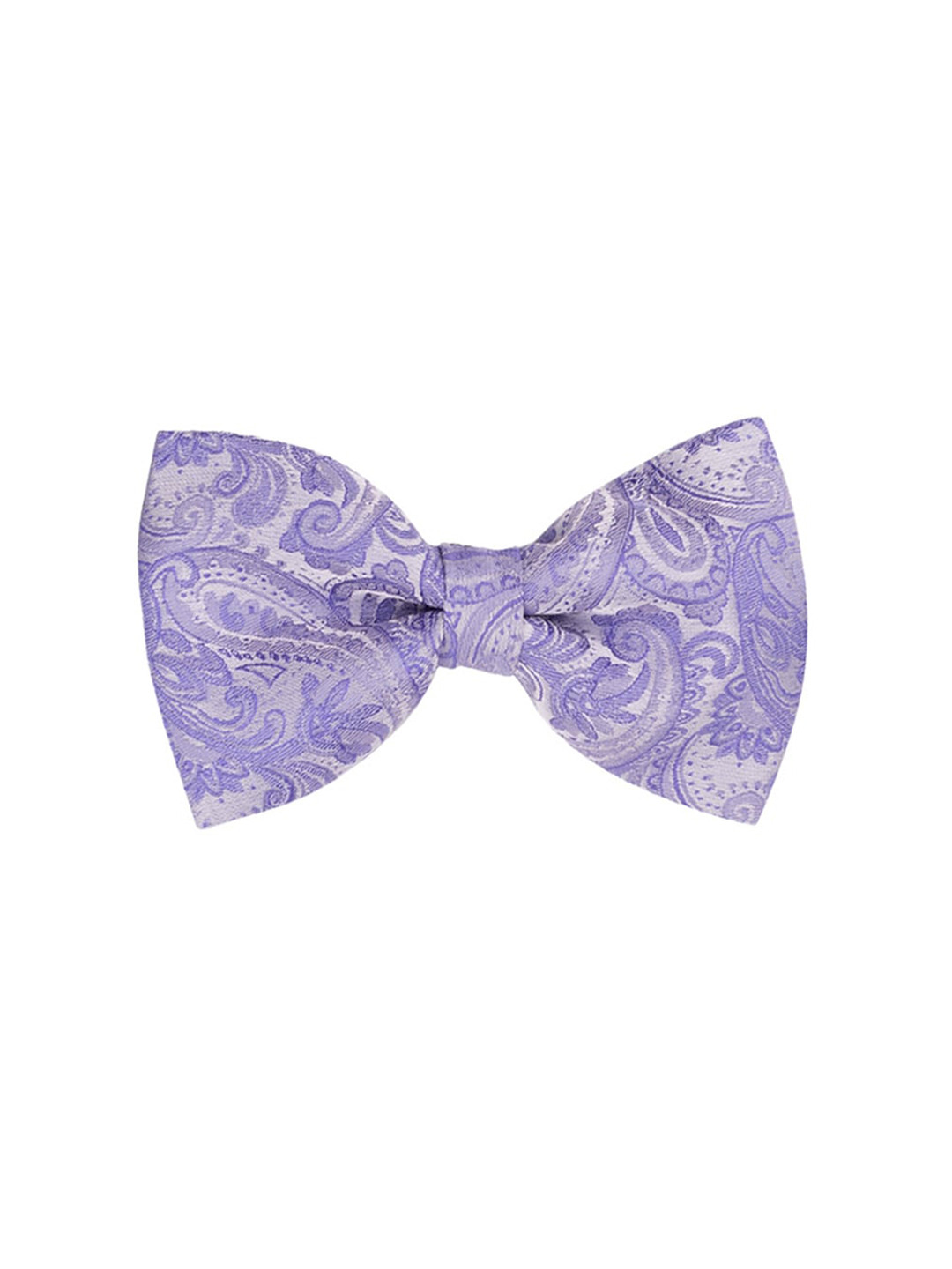 The Tie Hub Men Purple Paisley Printed Microfiber Bow Tie