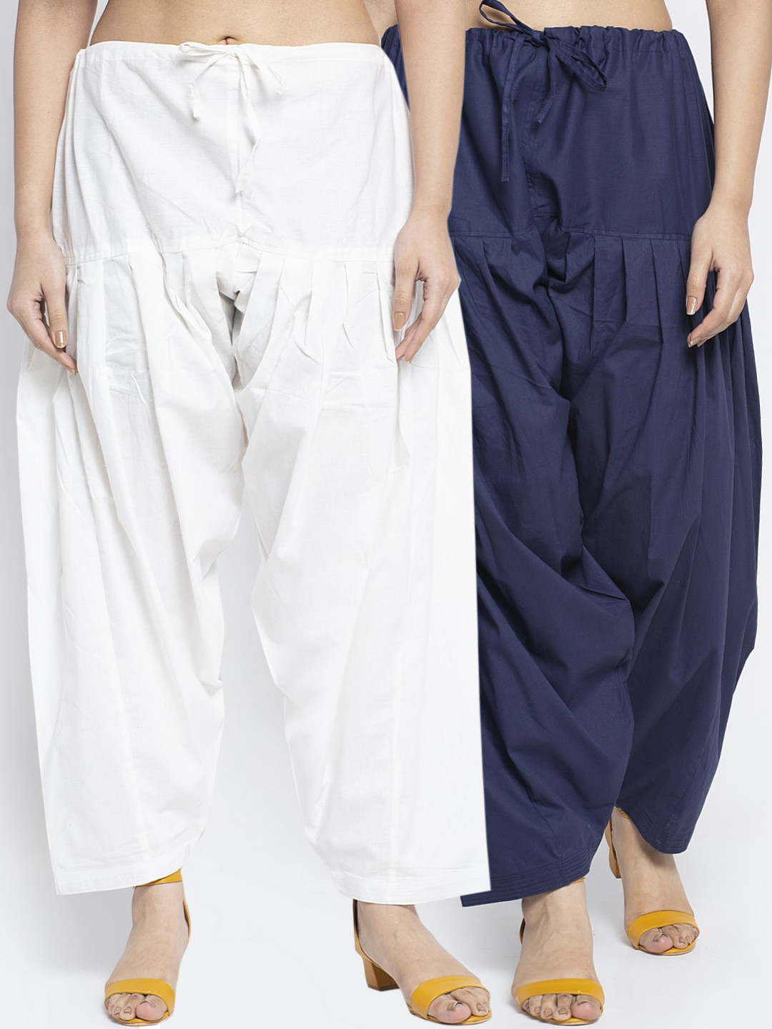 GRACIT Women Pack of 2 Solid Pure Cotton Salwars