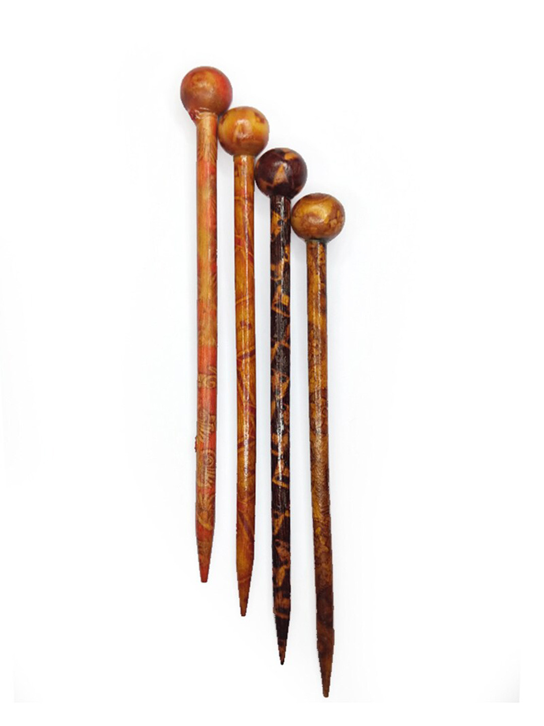 Comet Busters Unisex Brown Set of 4 Hairstick