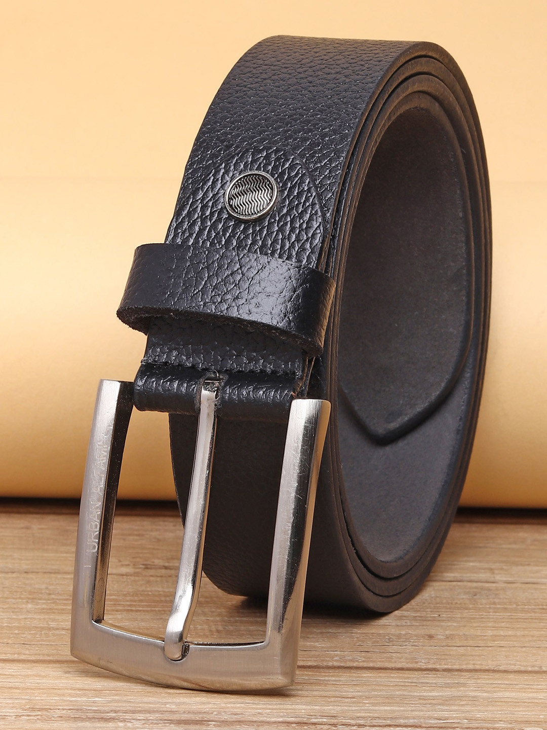URBAN ALFAMI Men Textured Leather Belt