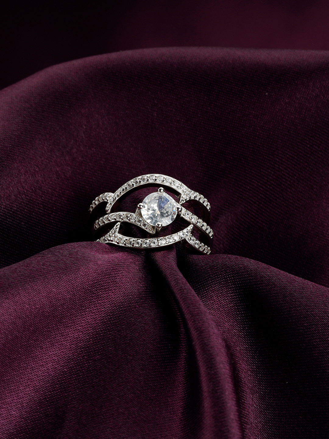 GIVA 925 Sterling Silver Rhodium Silver Stack Up Ring Set