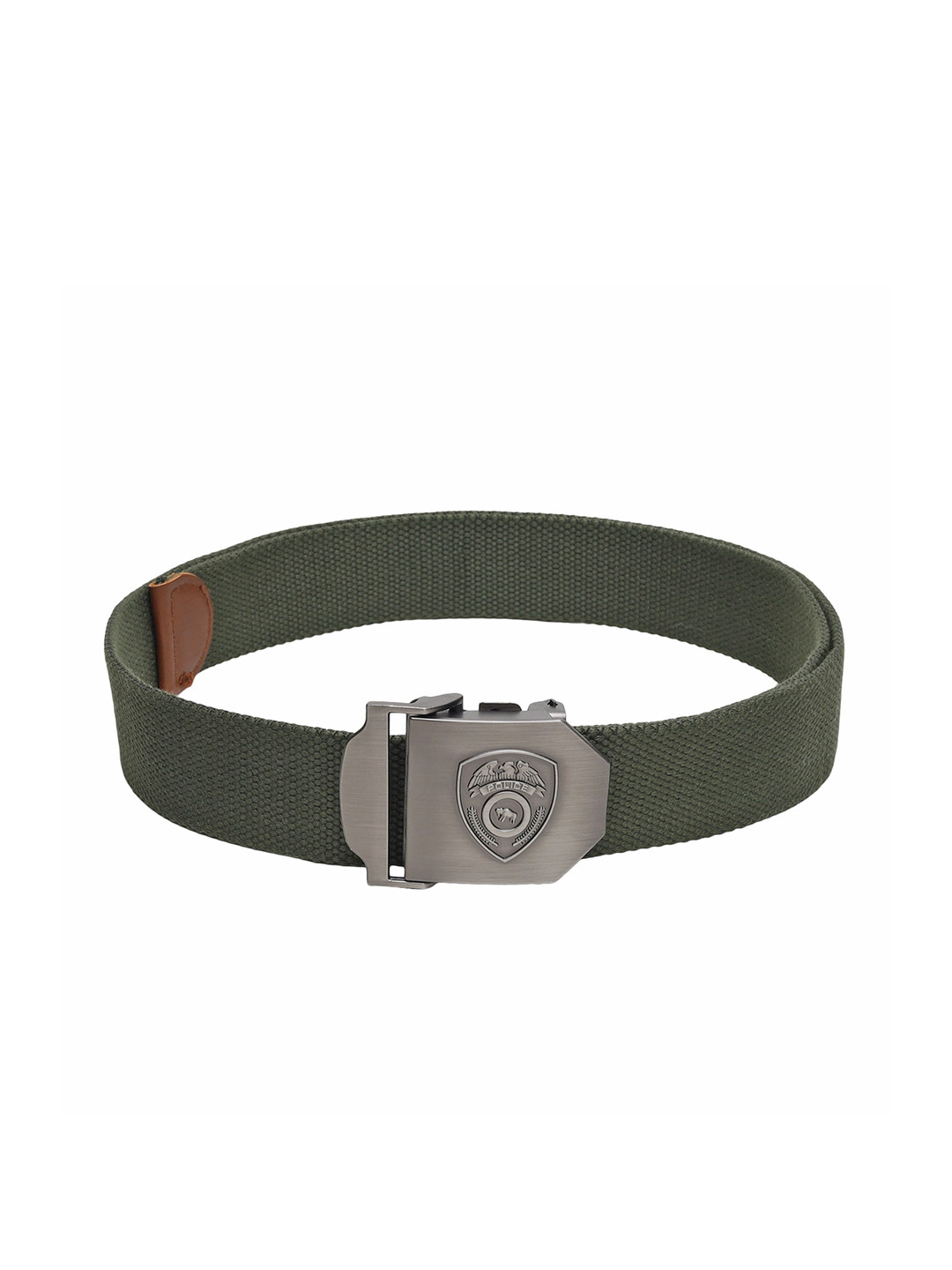 ZORO Men Olive Green Canvas Belt