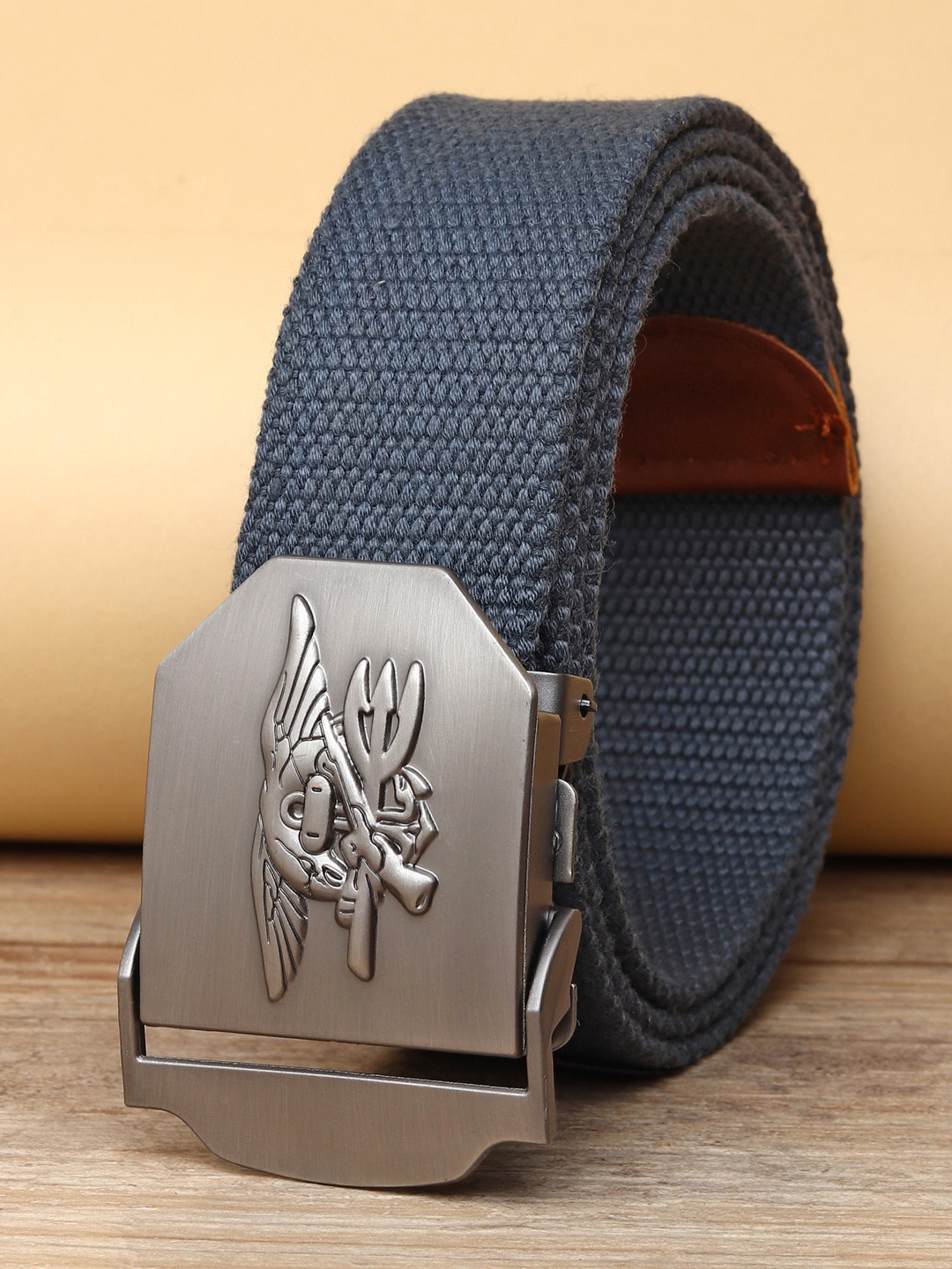 ZORO Men Green Textured Canvas Belt