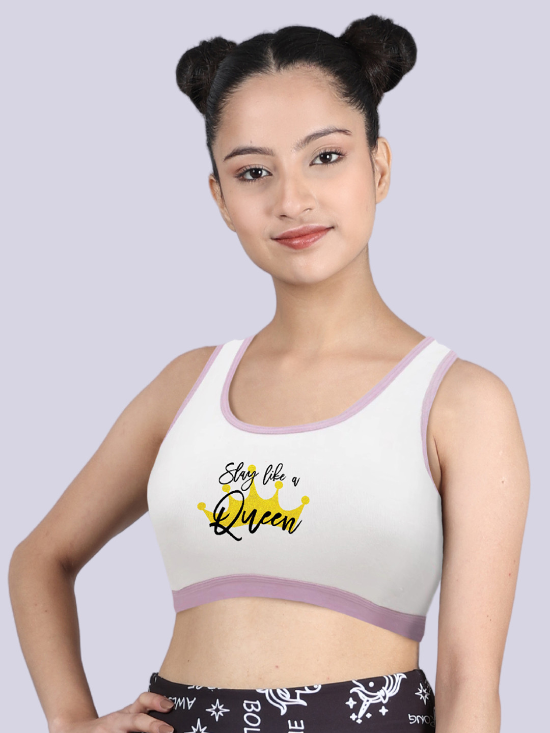 Girls Single Layer, Premium Cotton Non-Wired Non Padded Beginners Bra DCBRJU7765/xxxs