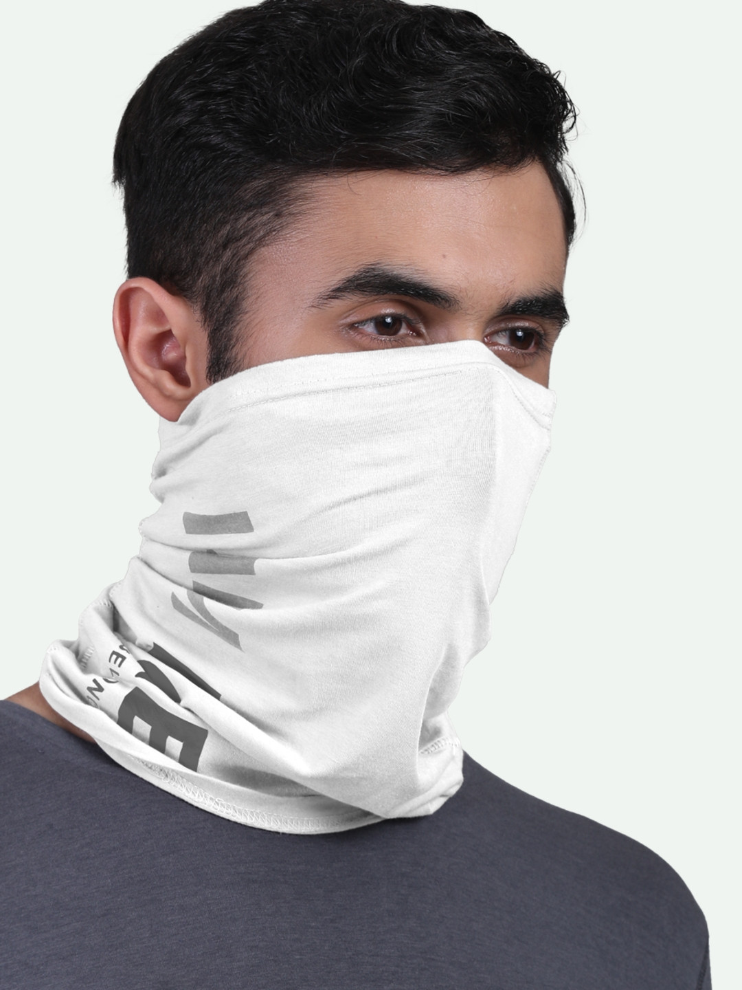 FREECULTR White Unisex Bamboo Bandana Anti Microbial Multipurpose Headband Cloth Face Mask