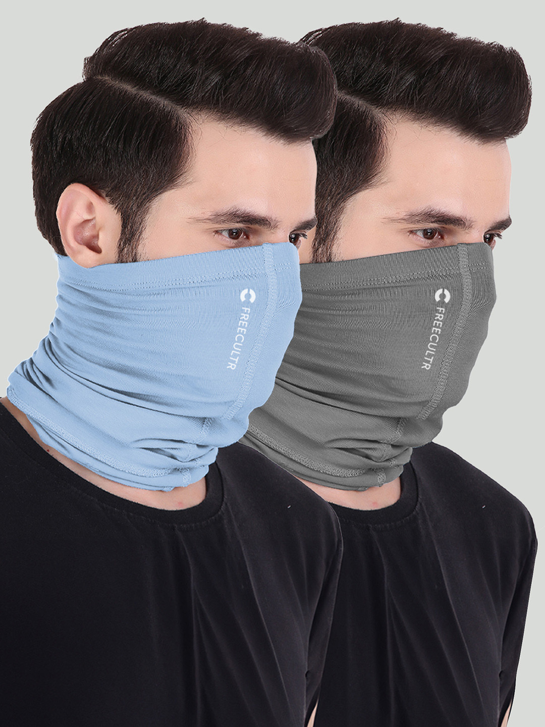 FREECULTR Unisex Pack of 2 Anti-Bacterial Anti Microbial Multipurpose Bandana