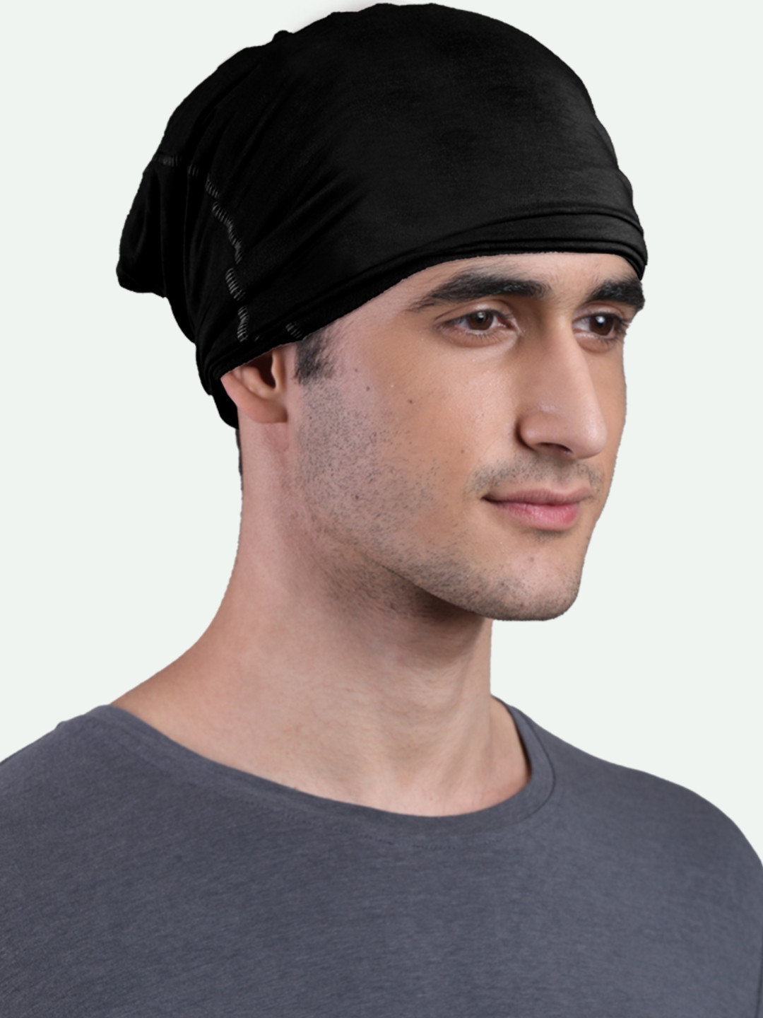 FREECULTR Black Solid Anti Microbial Bamboo Bandana
