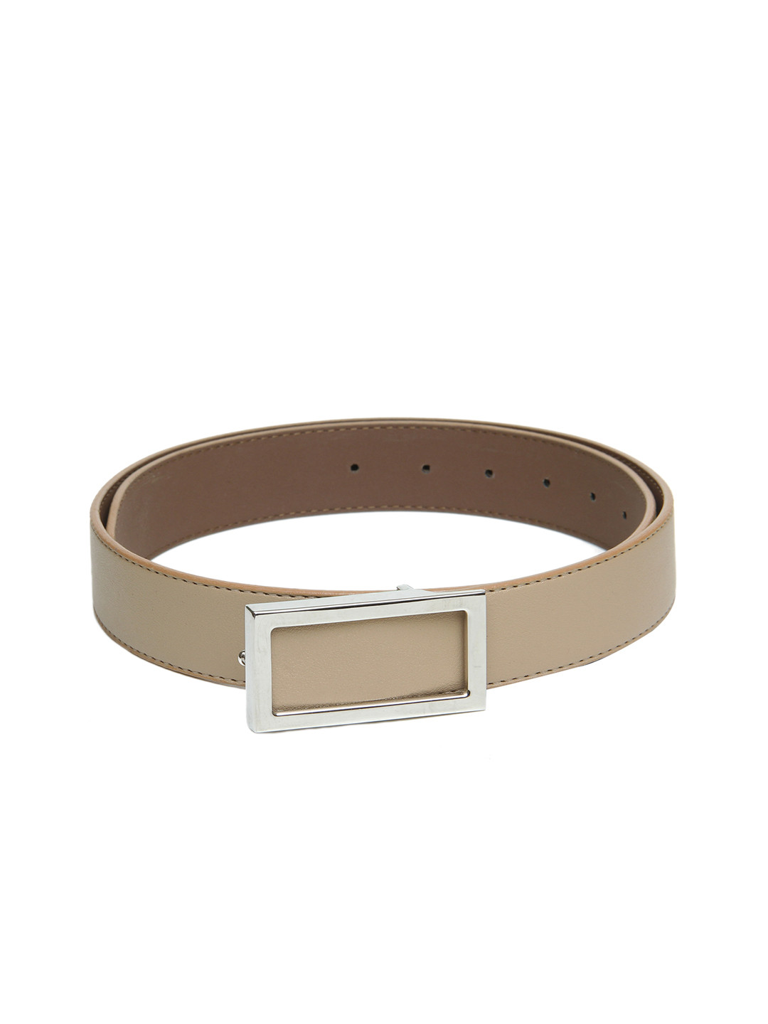 Calvadoss Women Beige PU Semi Casual Belt Belt