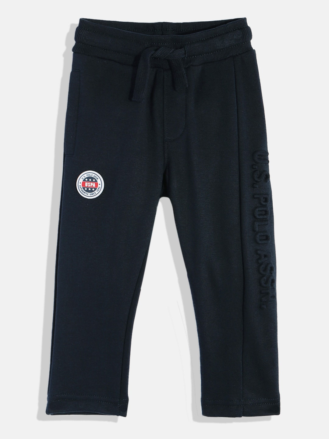U.S. Polo Assn. Kids Boys Navy Blue Solid Joggers