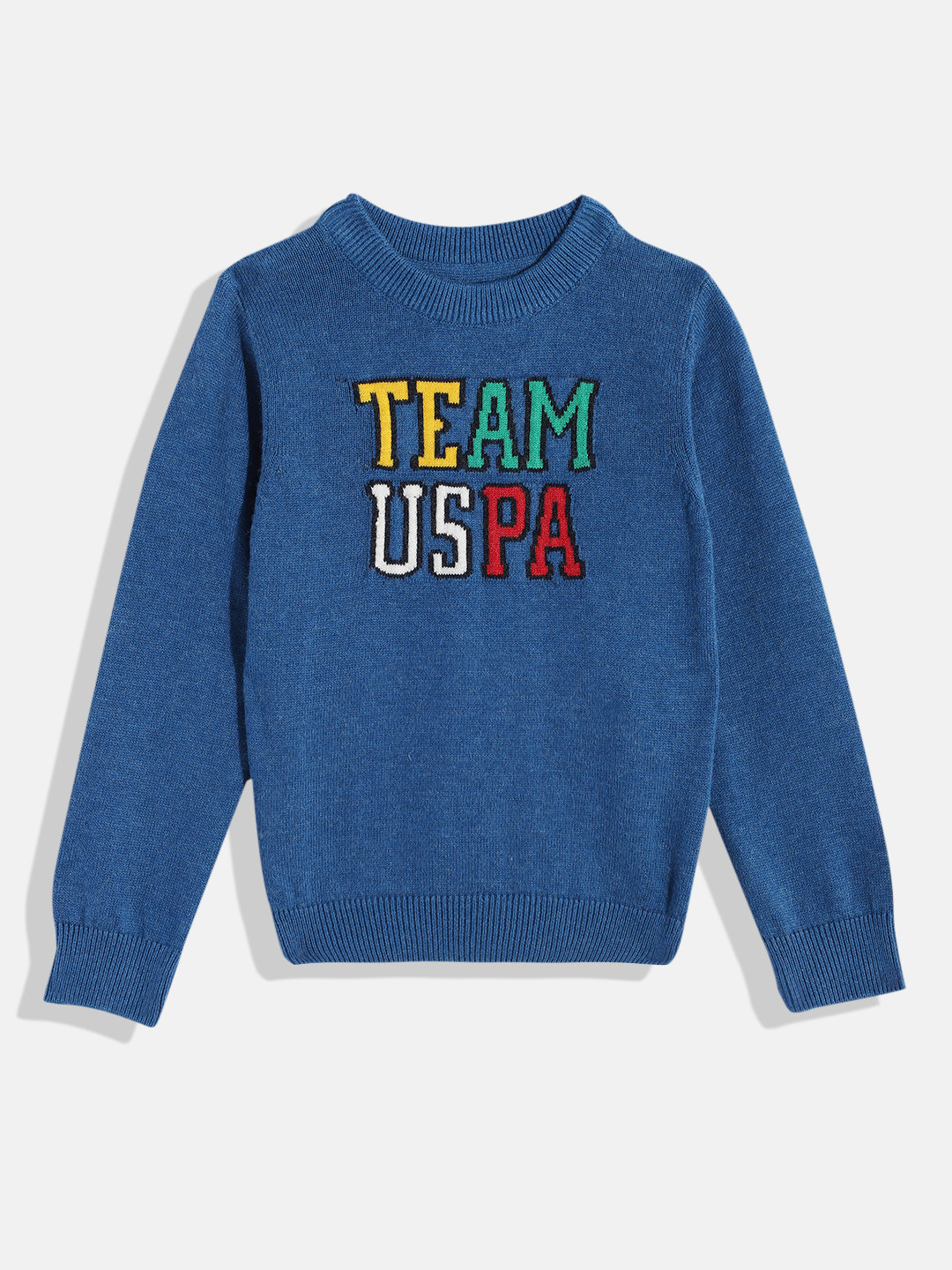 U.S. Polo Assn. Kids Boys Blue Printed Pullover
