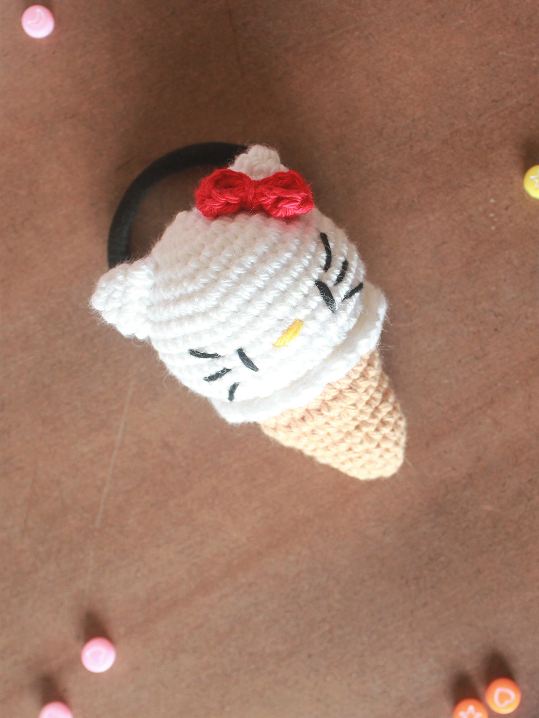 Choko Girls White & Black Ponytail Holders
