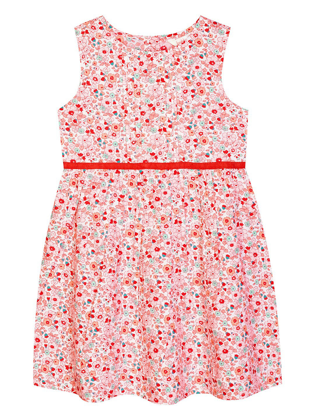 Budding Bees Pink Floral A-Line Dress