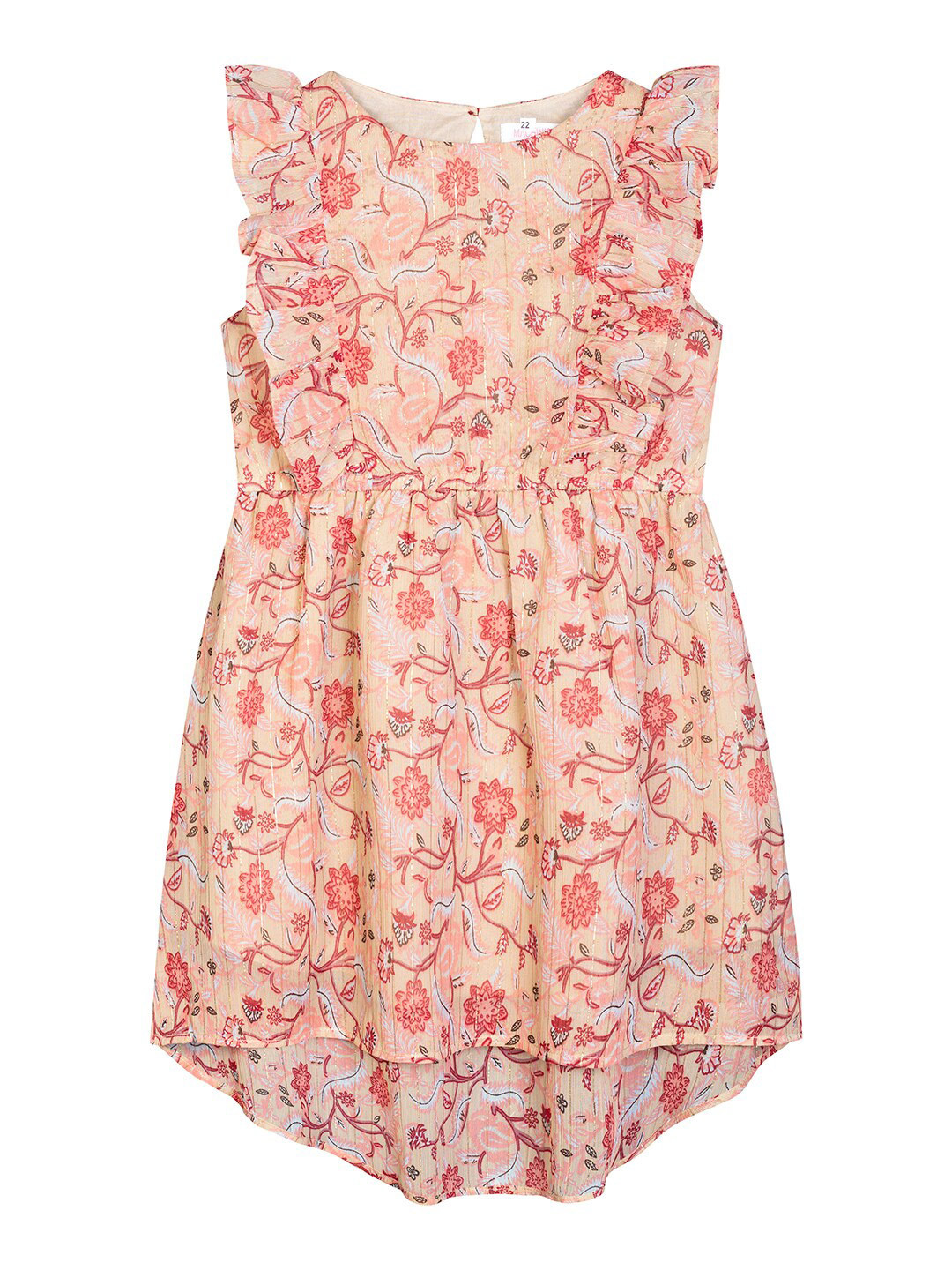 Budding Bees Pink Floral Crepe Dress