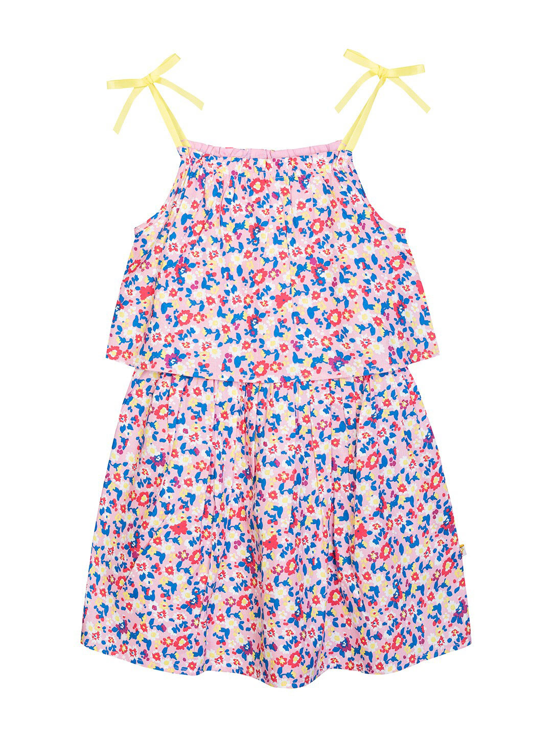 Budding Bees Multicoloured Floral A-Line Dress