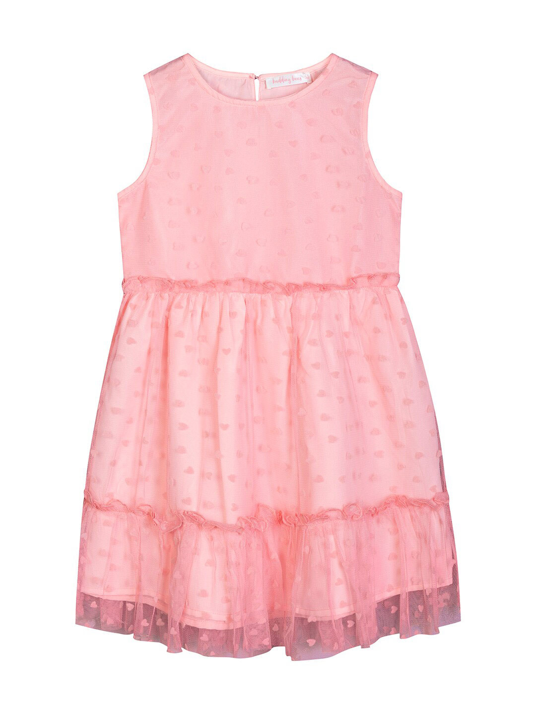 Budding Bees Pink Crepe Dress