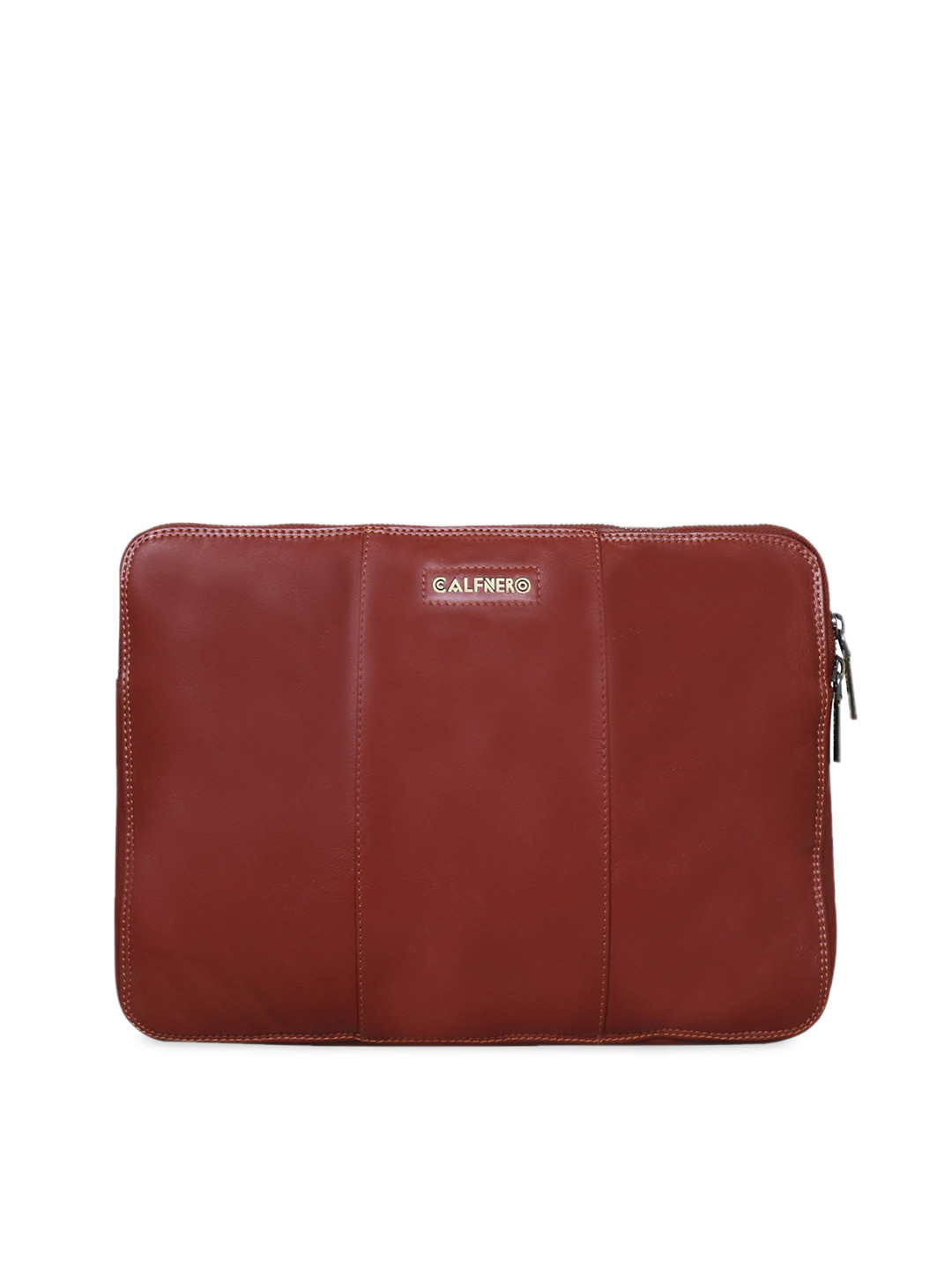 CALFNERO Brown Solid Leather iPad Tablet Sleeve