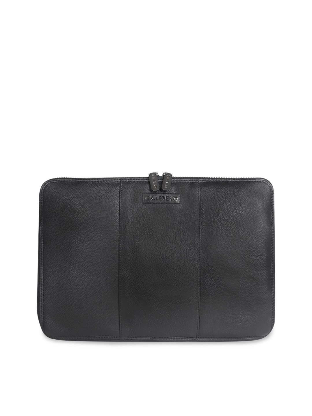 CALFNERO Black Textured Leather IPad Sleeve