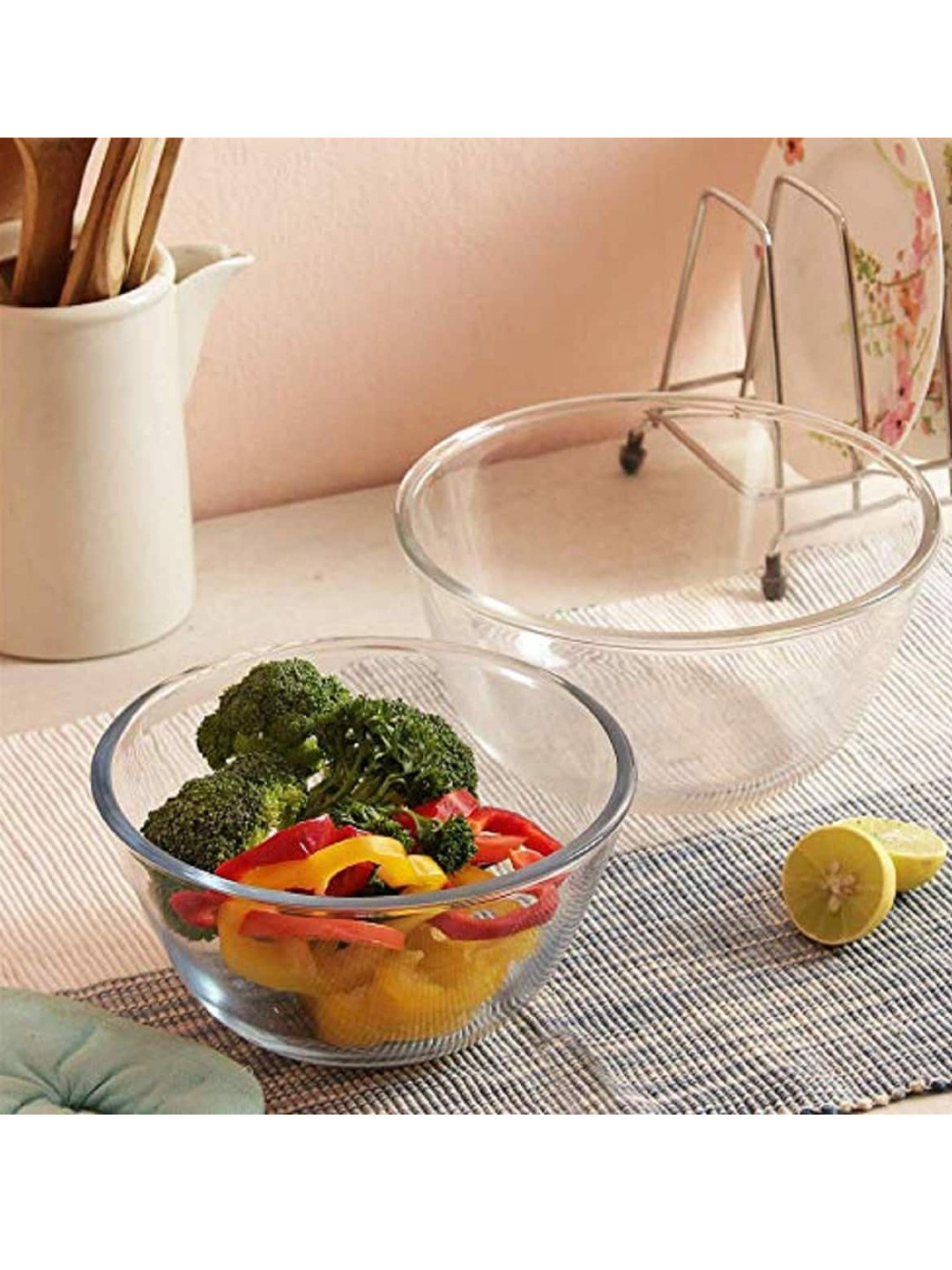 Femora Set of 2 Borosilicate Glass Mixing Bowls