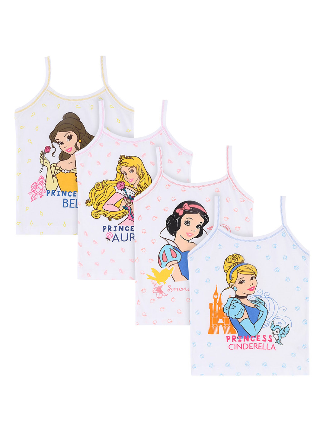 Bodycare Infant Kids Girls Assorted Disney Princess Cotton Innerwear Vests