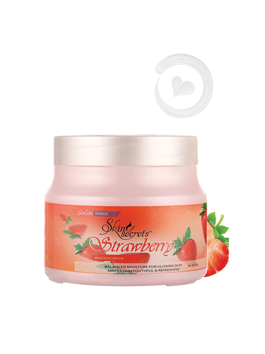 Skin Secrets Cruelty-Free Strawberry Massage Cream For Youthful & Glowing Skin - 500 g