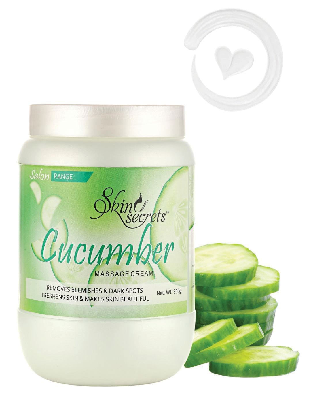 Skin Secrets Cruelty-Free Cucumber Massage Cream To Remove Blemishes & Dark Spots - 800 g