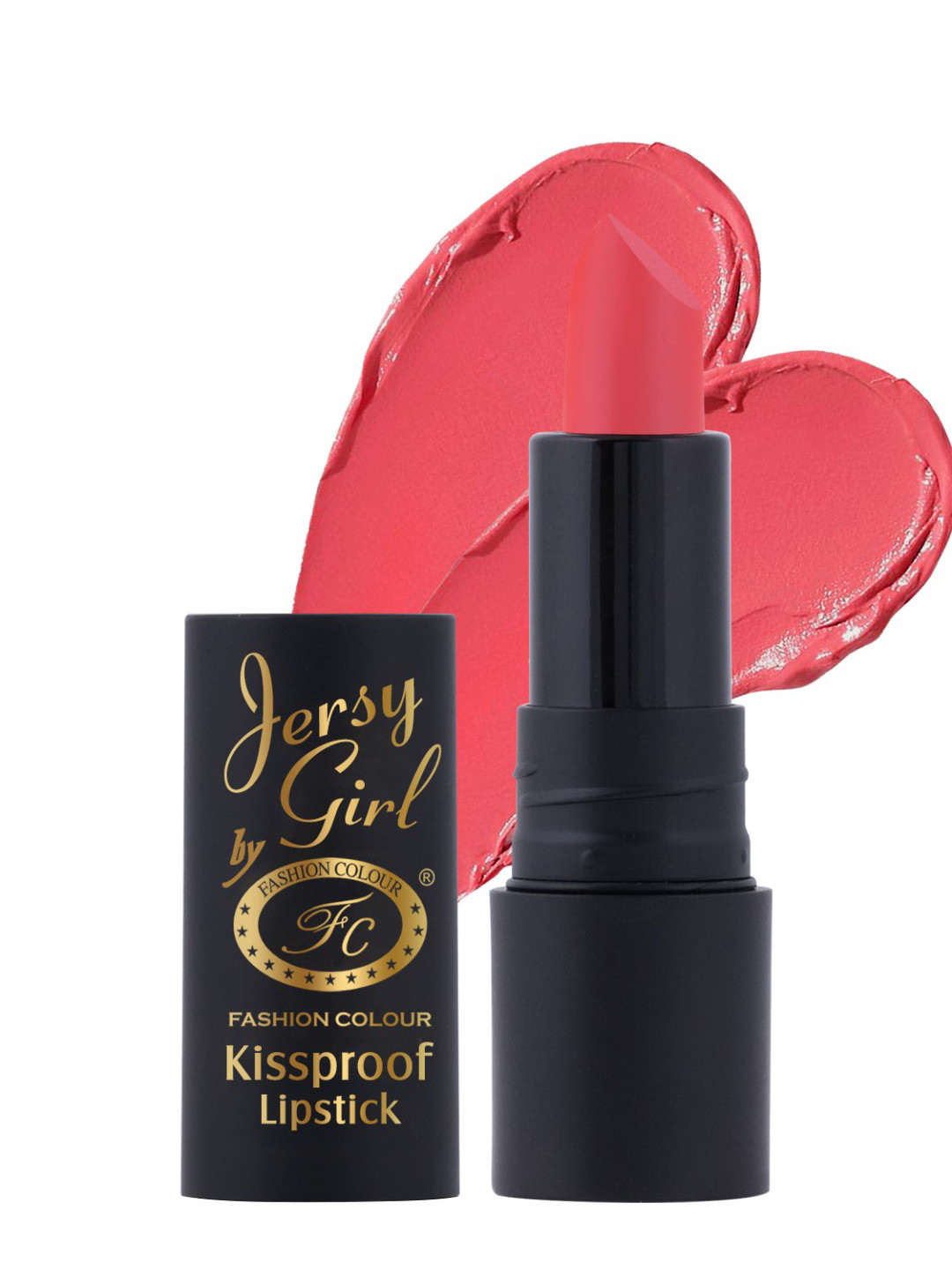 Fashion Colour Jersy Girl Kiss Proof Waterproof Matte Lipstick - Carmine Rose 3