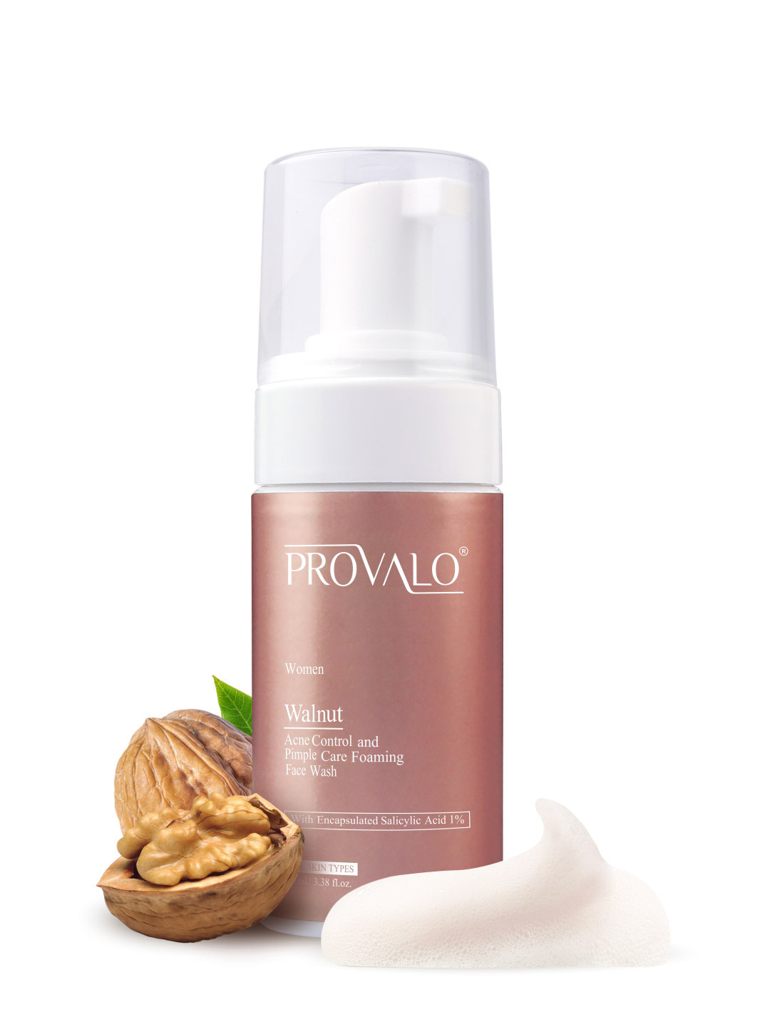 PROVALO Women Vegan Walnut Acne Control & Pimple Care Foaming Face Wash - 100 ml
