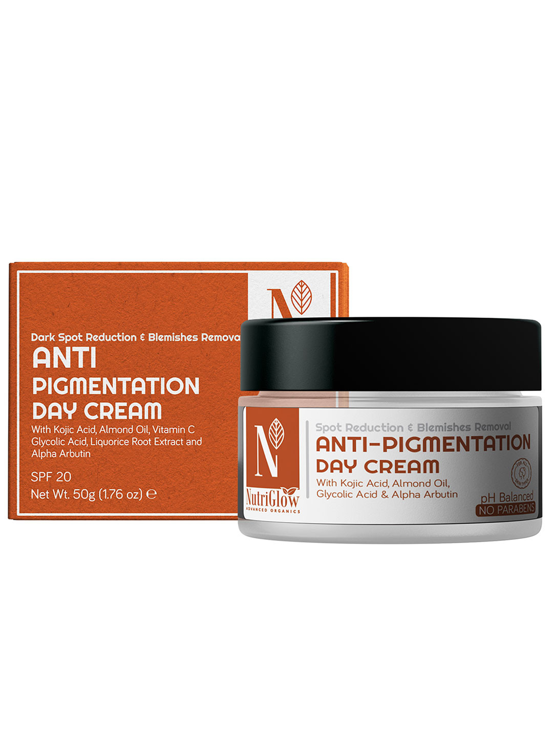 Nutriglow Advanced Organics Anti-Pigmentation Day Cream with Kojic Acid - 50 g
