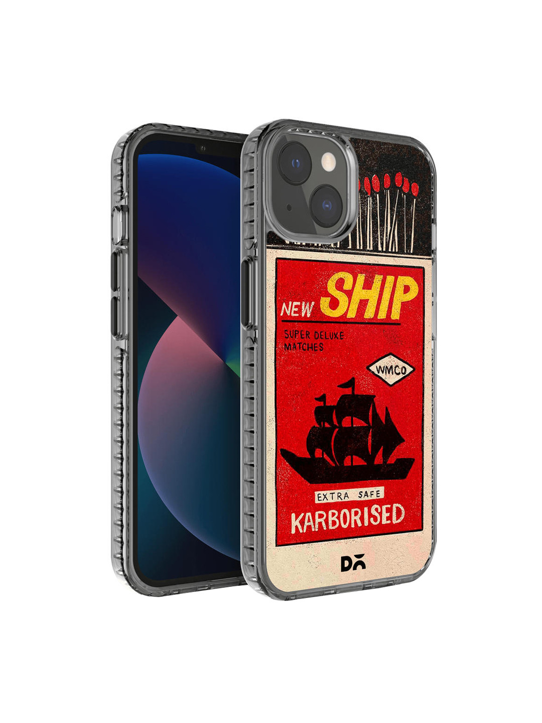 DailyObjects Black & Red New Ship Matchbox  iPhone 13 Back Case