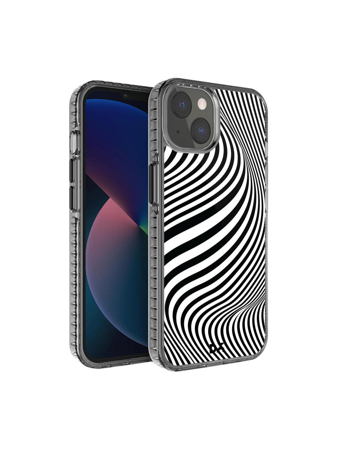 DailyObjects White & Black Zebra Waves iPhone 13 Back Case