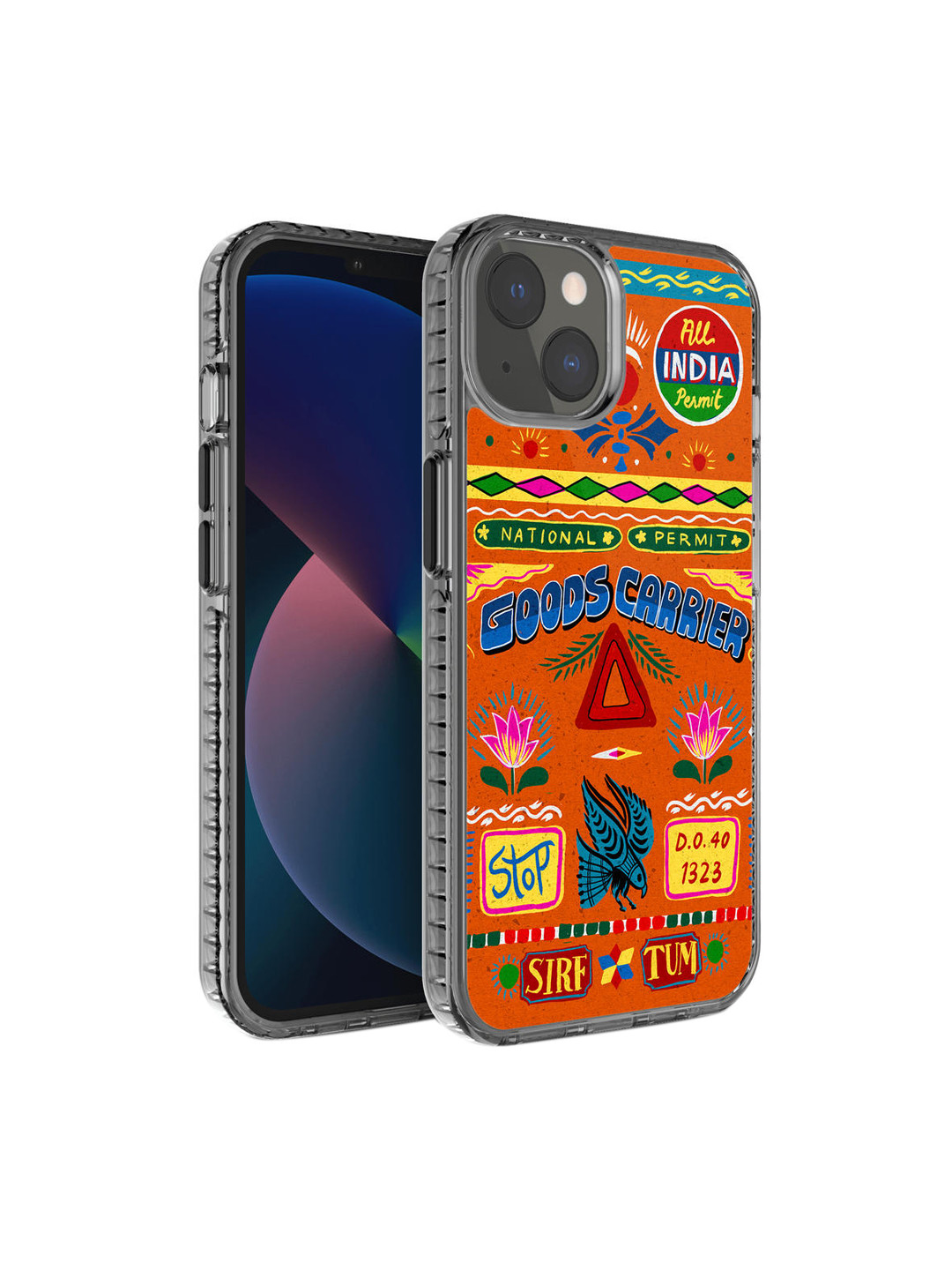 DailyObjects Orange & Blue Sirf Tum Truckback iPhone 13 Back Case