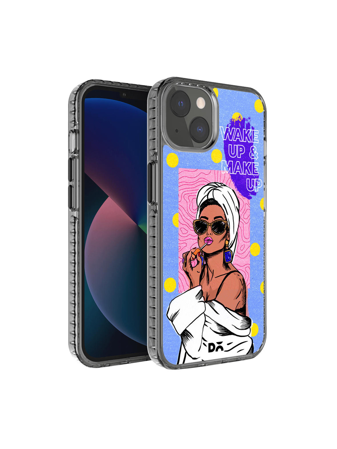 DailyObjects Blue & Pink Printed iPhone 13 Phone Case