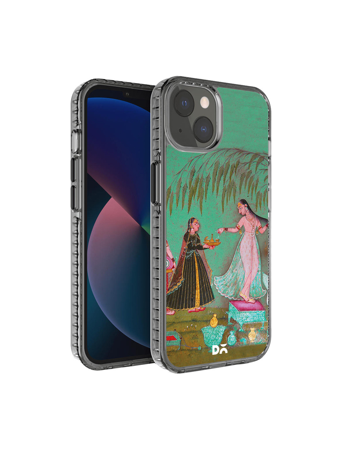 DailyObjects Green & Pink Maids With Offerings iPhone 13 Back Case