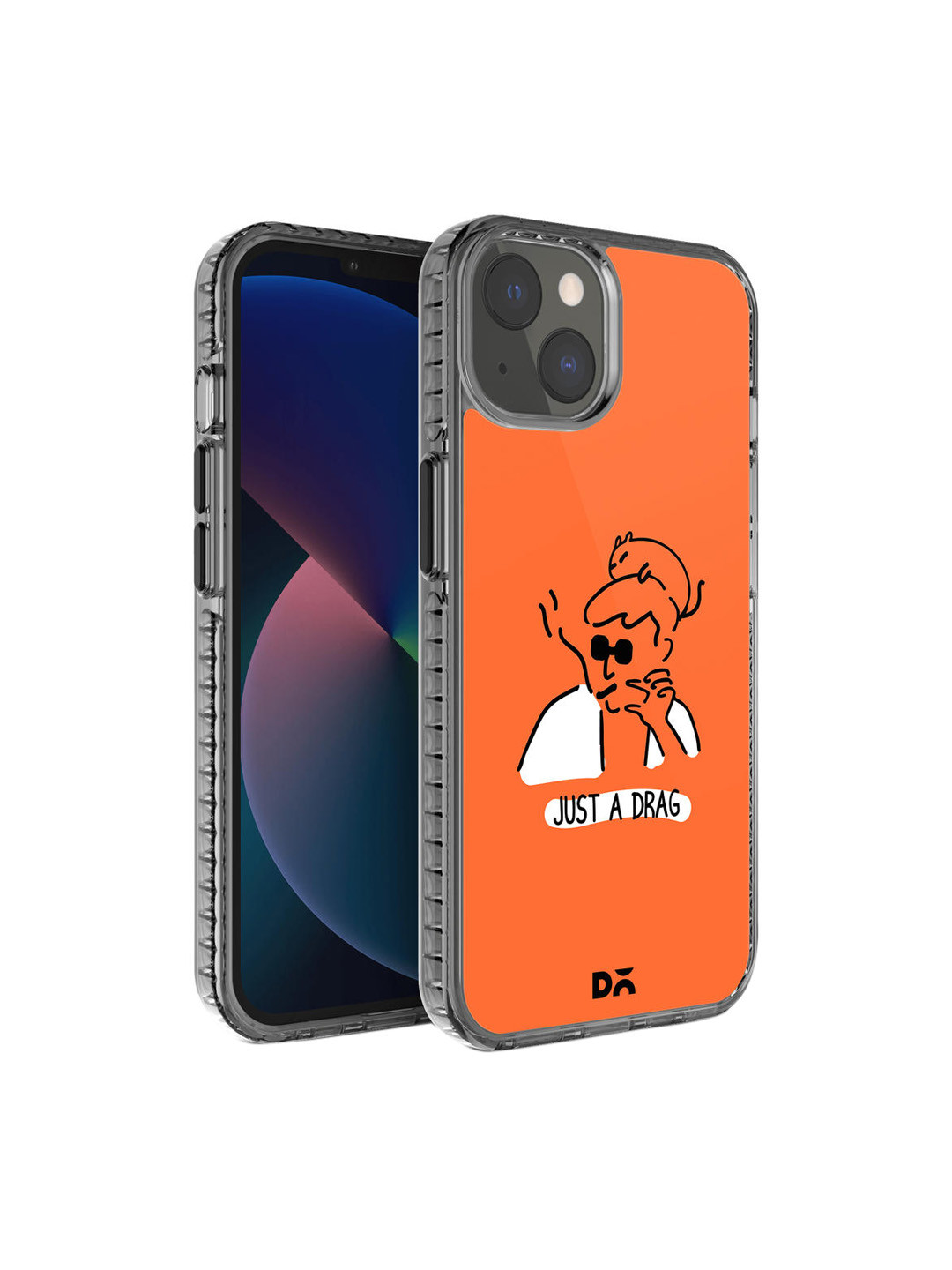 DailyObjects Orange & White iPhone 13 Back Case