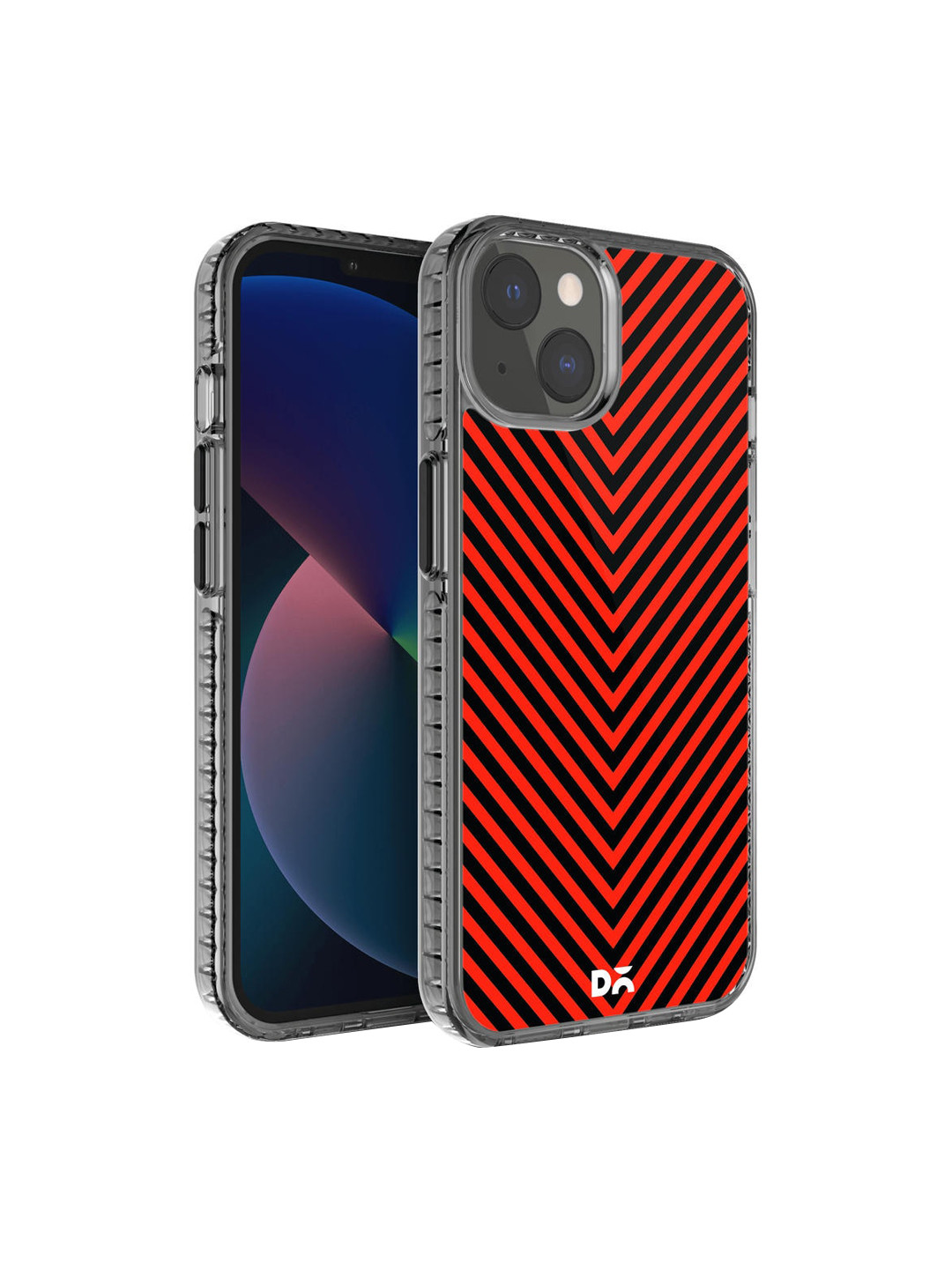 DailyObjects Black & Red Printed  V-Stride  iPhone 13 Phone Case