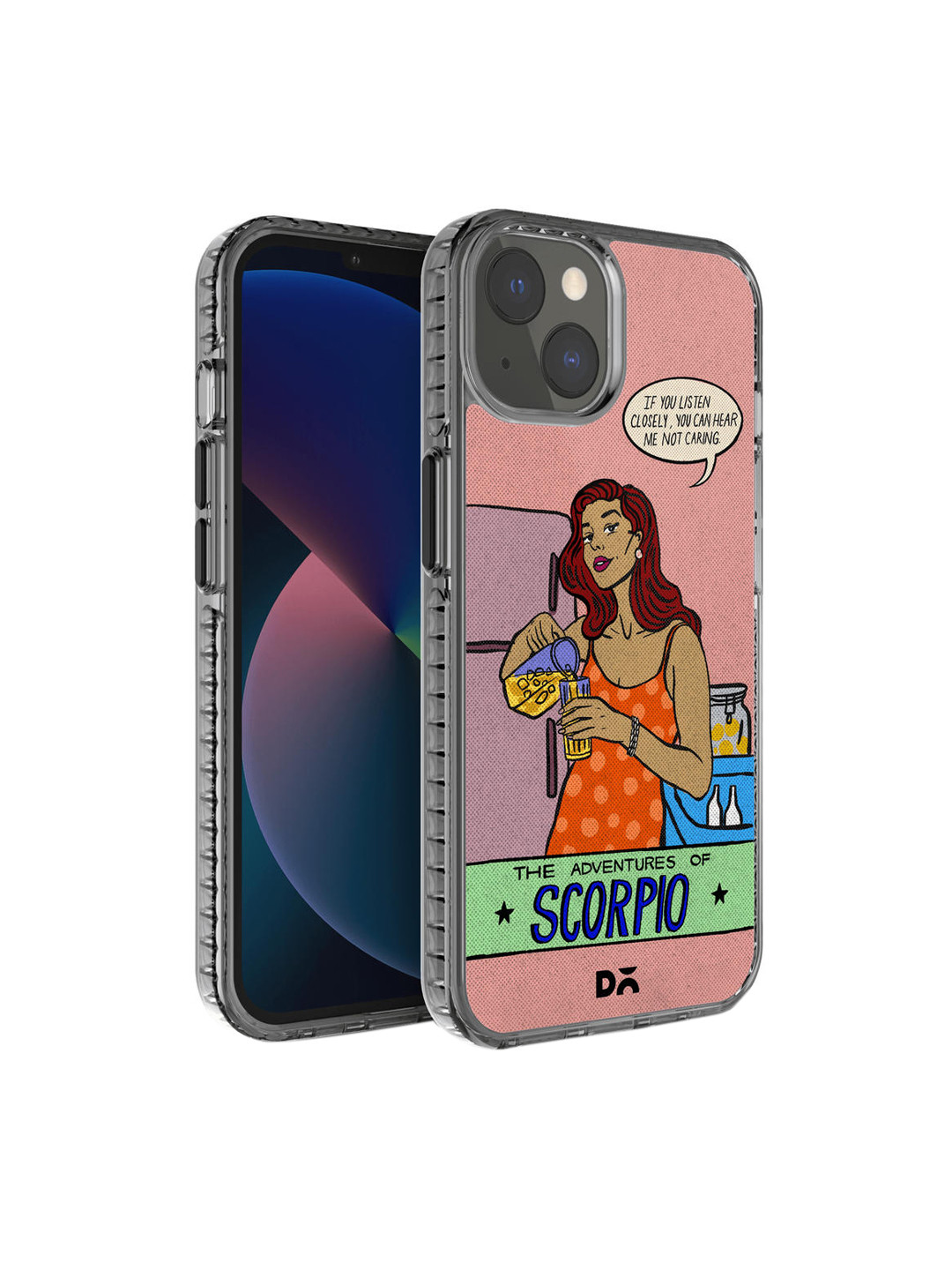 DailyObjects Pink & Red  Printed iPhone 13  Back Case