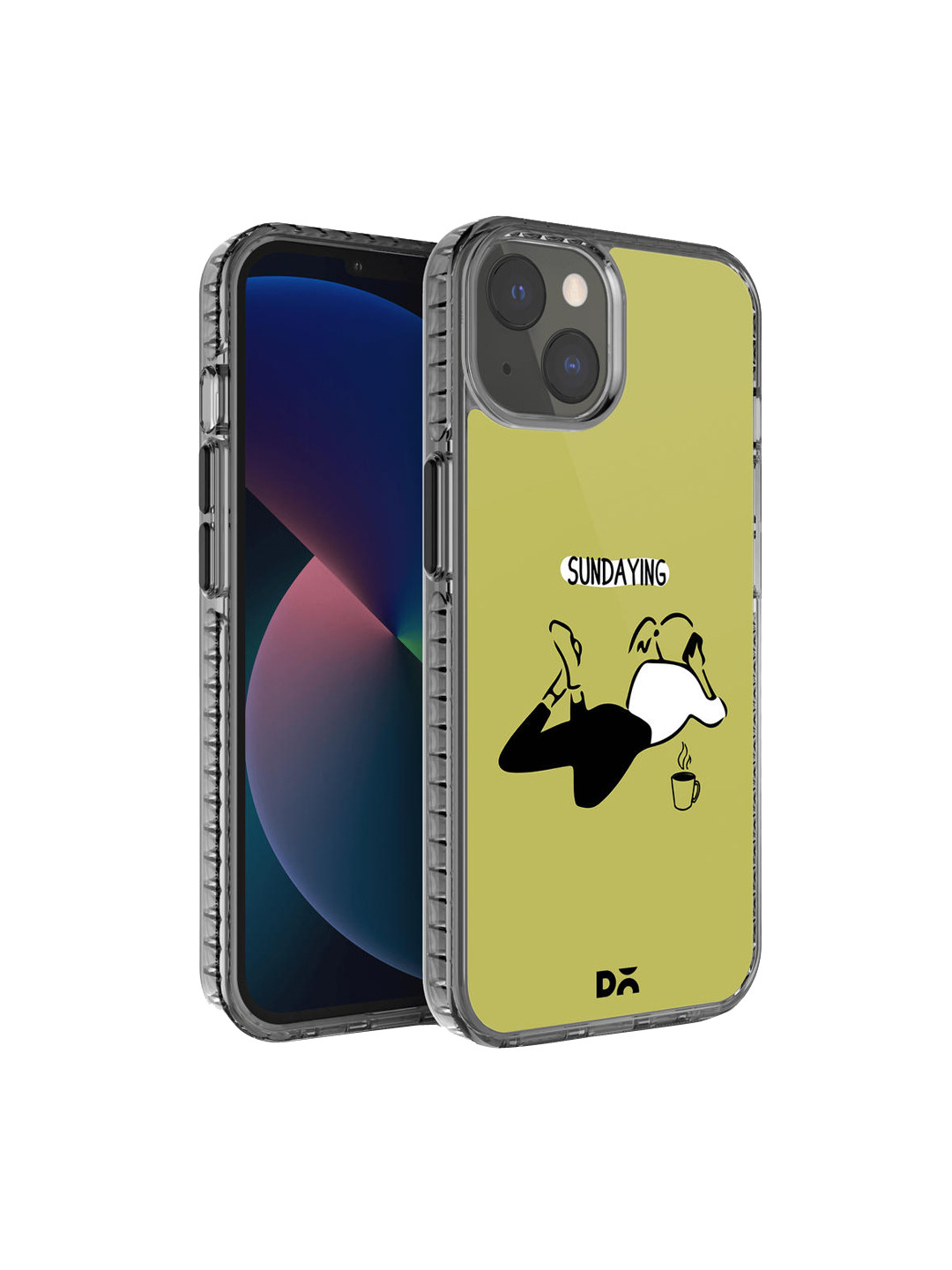 DailyObjects Transparent & Green Printed iPhone 13 Back Cover