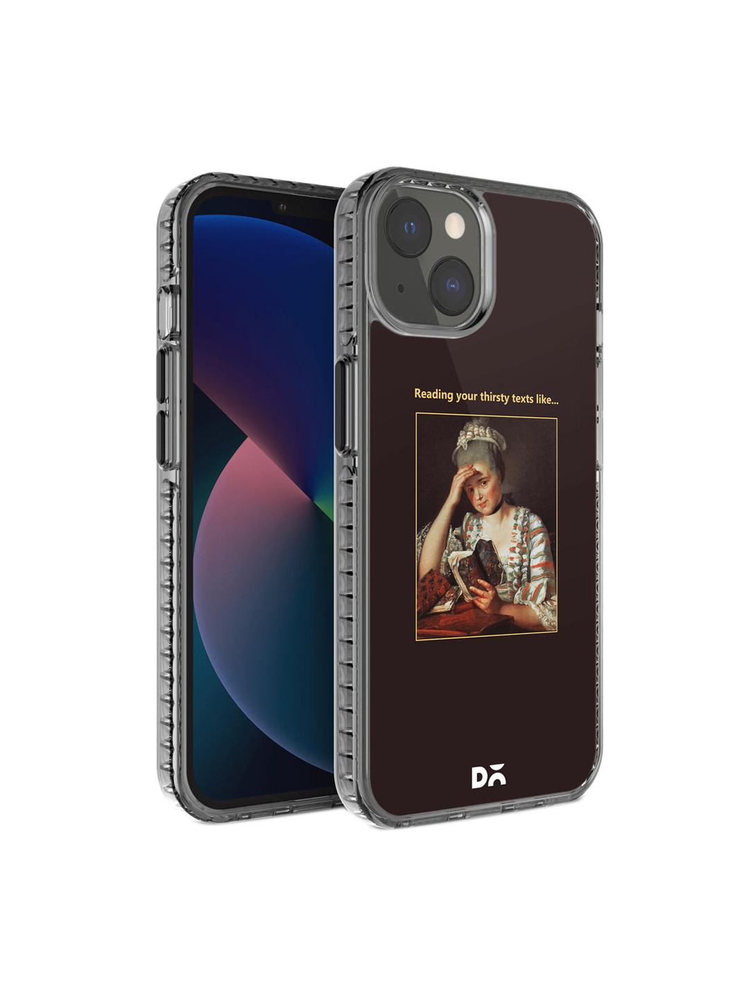 DailyObjects Black & Beige Thirsty Text Printed iPhone 13 Phone Case