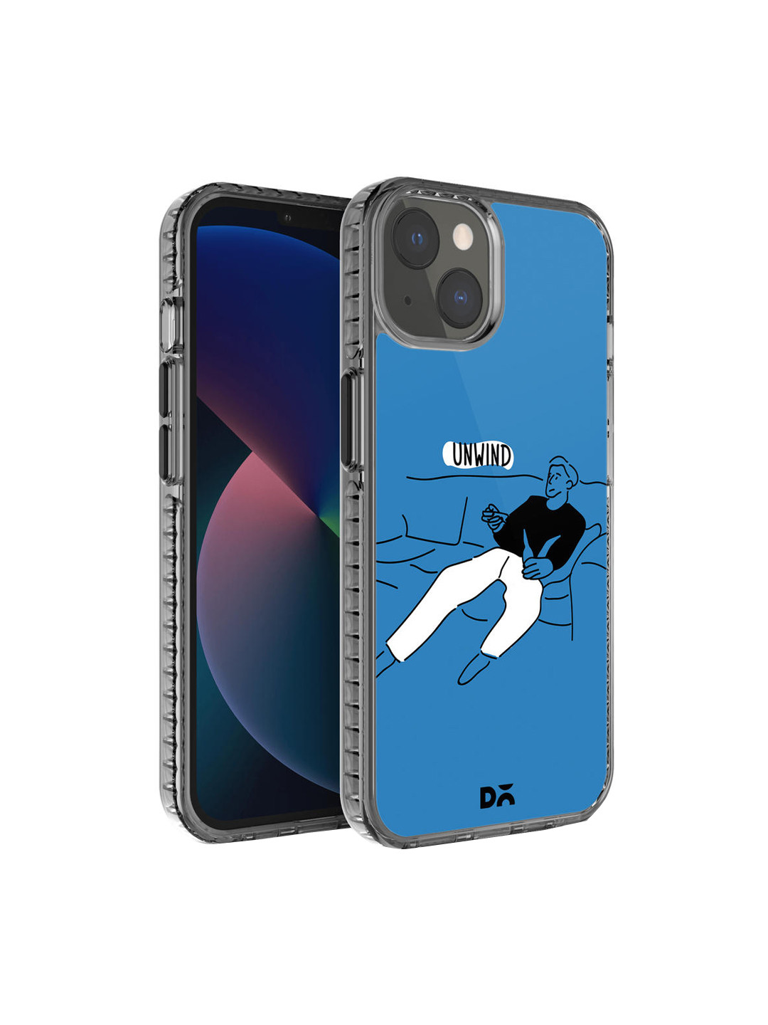 DailyObjects Blue & Black Unwinder Stride iPhone 13 Back Case