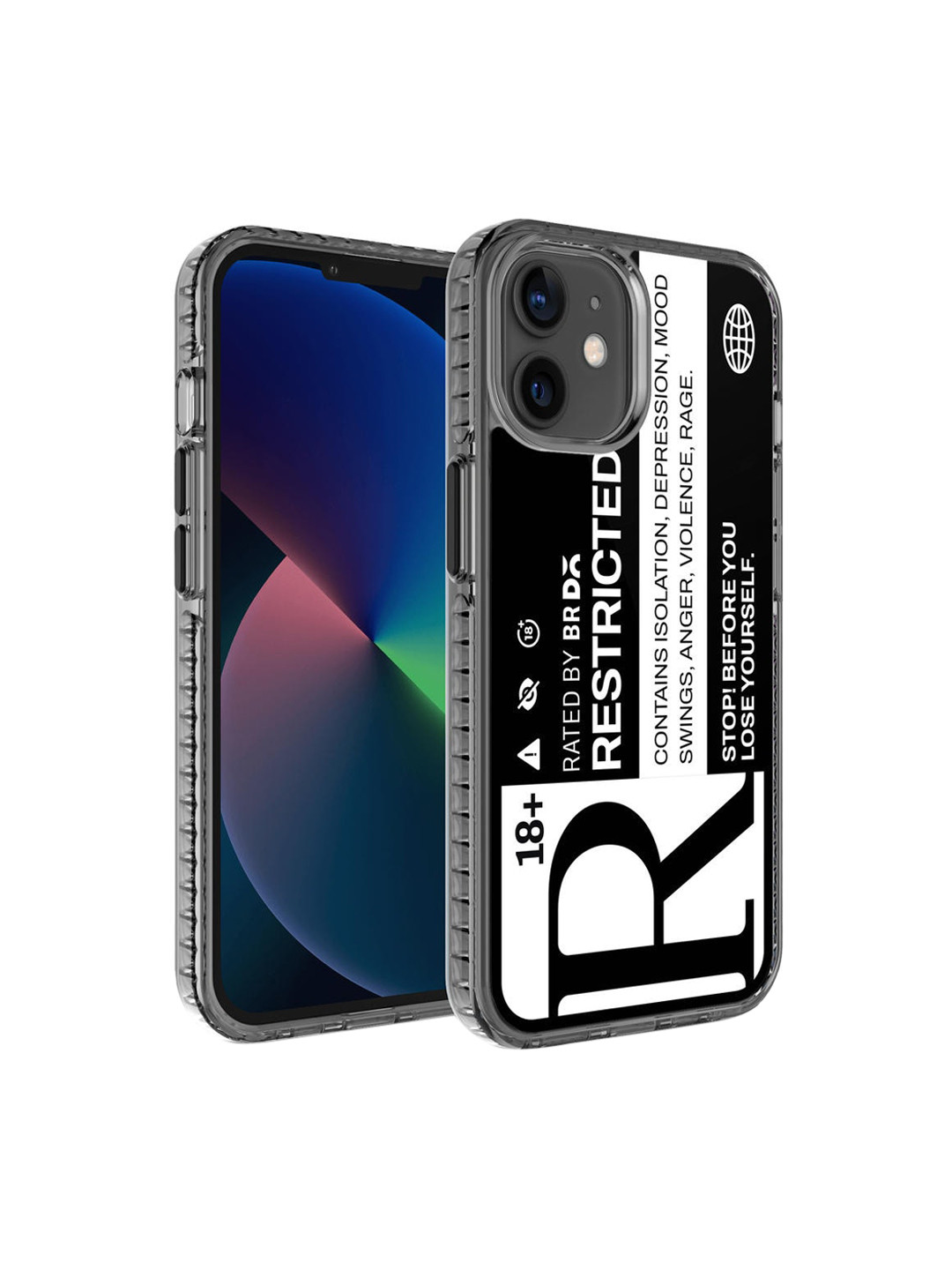 DailyObjects Black & White Printed iPhone 12 Back Case