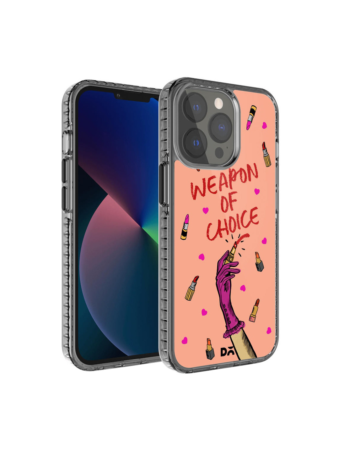 DailyObjects Pink & Red Weapon of Choice iPhone 13 Pro Back Case