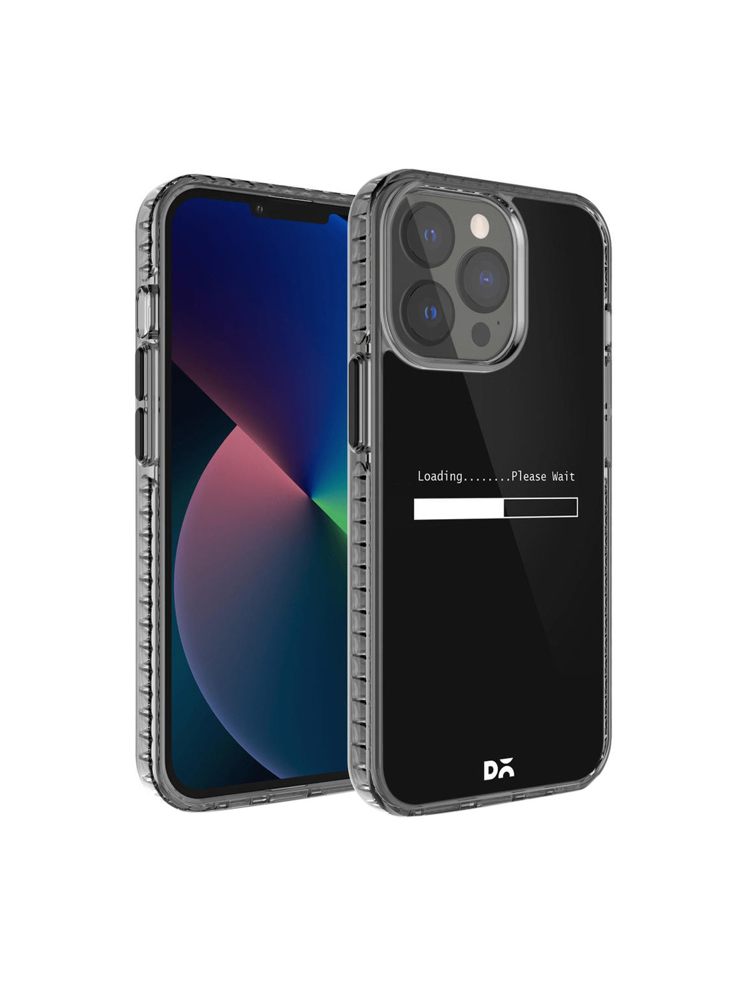 DailyObjects Black Loading Dialog Stride Printed IPhone13 Pro Back Case