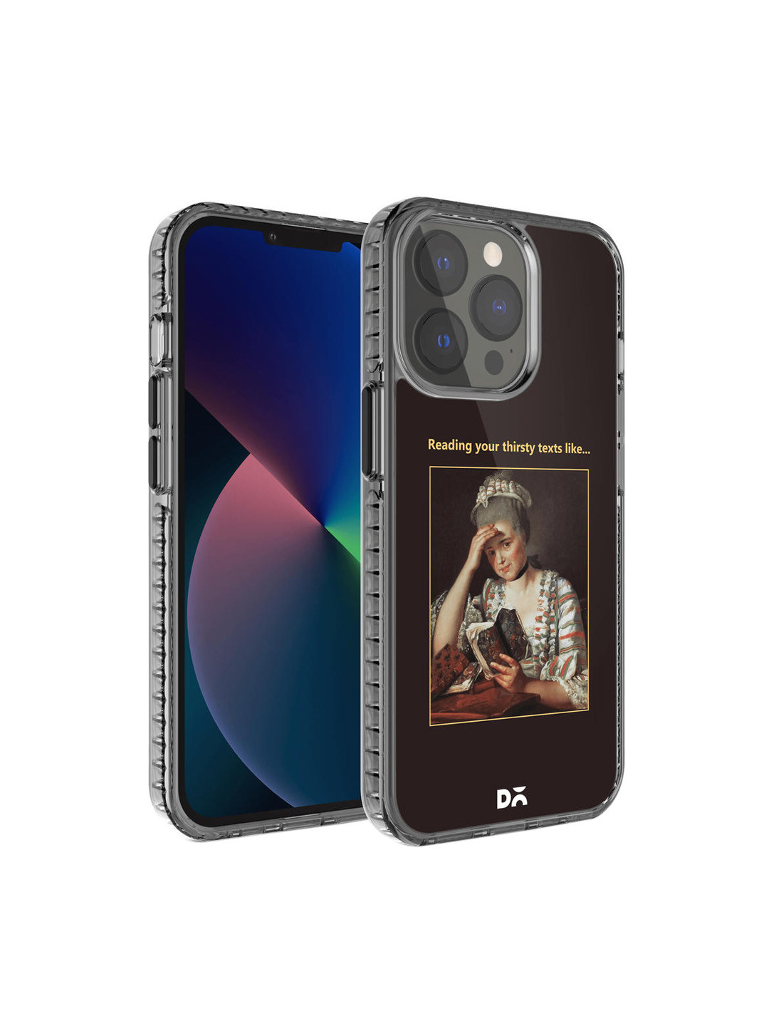 DailyObjects Black & White Thirsty Text  iPhone 13 Pro Back Case